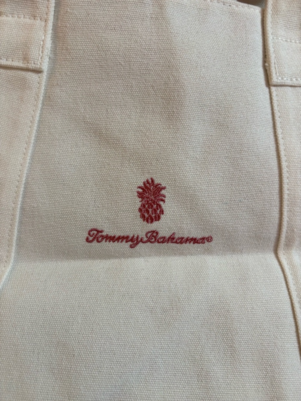 Tommy Bahama Kids Cream Shorts with Red Pineapple Embroidery